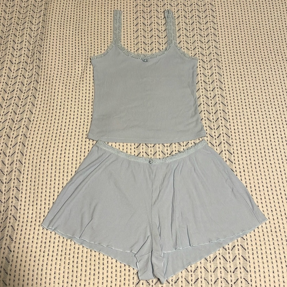 Skims Soft Lounge Lace Tank and Shorts